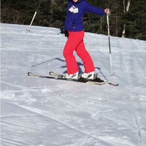 Vibrant pink/Red Ski Pants